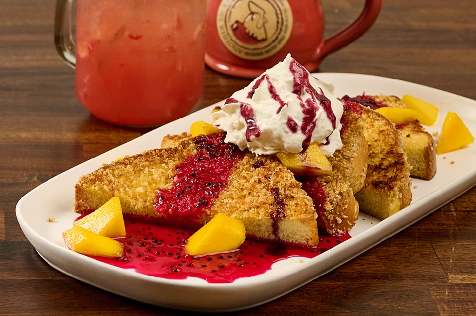 Another Broken Egg Cafes has a new Mango Dragon Fruit French Toast